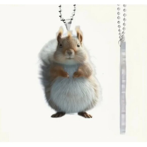 NWT Cutie Ootie Squirrel Key Chain Ornament Keychain Brown & White for Handbag - Picture 1 of 9